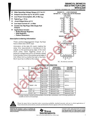 SN74HC174DRG4 datasheet  